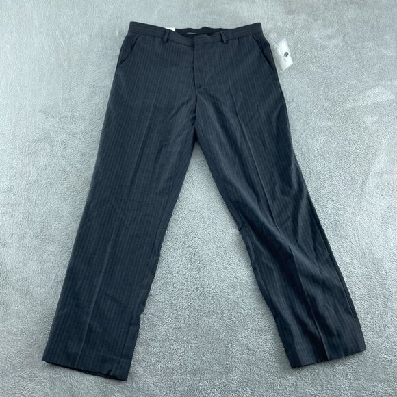 Calvin Klein The Dylan Tailored Fit Mens Pants 36W 32L Flat Tapered Leg NWT 3142 - Picture 1 of 11